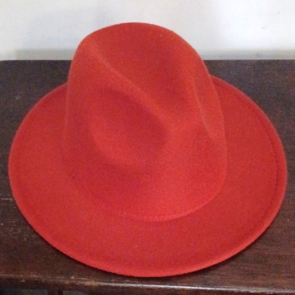 Stylish Rust Fedora Hat